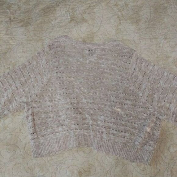 Torrid 4 Tan Lacey Pointelle Cotton Knit Shrug 4X - Picture 5 of 11